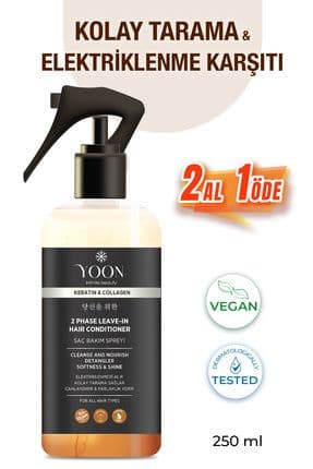 Kolay Tarama & Elektriklenme Karşıtı Saç Bakım Spreyi, Isı Koruyucu Uniseks Vegan Saç Spreyi 250ml