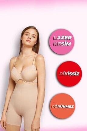 Porfy Model Dikişsiz Toparlayıcı Ve Sıkılaştırıcı Lazer Kesim Spor Korse Kısa Şort Ten Renk