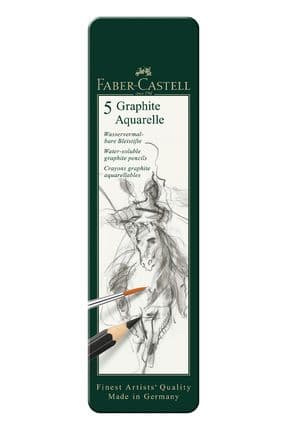 Graphite Aquarelle Kurşun Kalem Seti 5’li Metal Kutu Hb-2b-4b-6b-8b Siyah Naturel Suda Çözünür