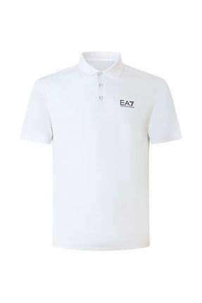 Erkek Kısa Kollu Polo Yaka Düğme Kapamalı Beyaz Polo Yaka T-Shirt 7M000180 AF13530-U0002
