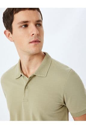 Slim Fit Kısa Kollu Pike Kumaş Pamuklu Polo Yaka Tişört