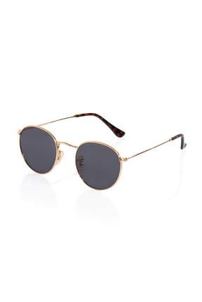 Round Gold Polarize Metal Güneş Gözlüğü