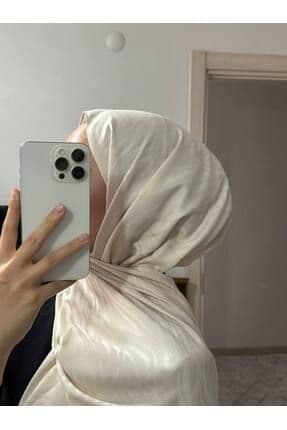 HAFSA&SCARFS-SHİNE ZEBRA DESEN BEJ RENK JAKAR ŞAL