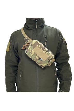 GROVUXA TAKTİK KAMUFLAJ ÇOK BÖLMELİ Unisex OUTDOOR BEL VE OMUZ ÇANTASI