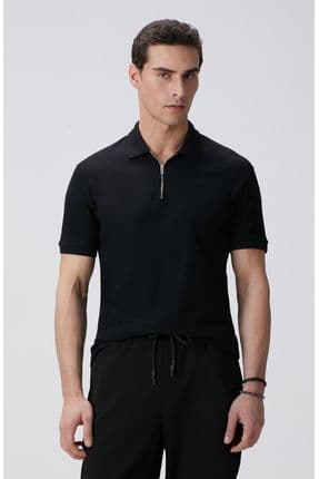 Siyah Polo Yaka T-shirt