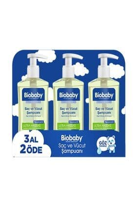 Ultra Hassas Saç Ve Vücut Bebek Şampuanı 500 ml Prebiyotik Alman Papatyası 3 Al 2 Öde-Organik Içerik