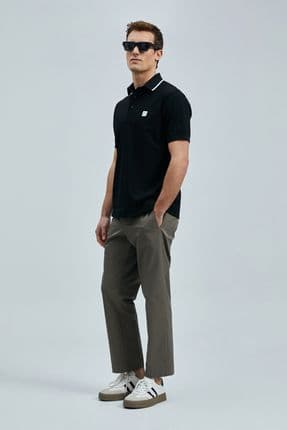 Echo Polo Yaka Tişort Erkek T-Shirt Siyah
