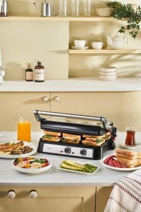Inox Toastmate Grill Zaman Ayarlı 2000w Izgara ve Tost Makinesi 6 Dilim Kapasiteli