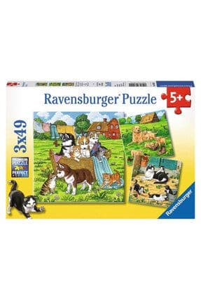 3x49 Parça Puzzle Tatlı Hayvancıklar 080021