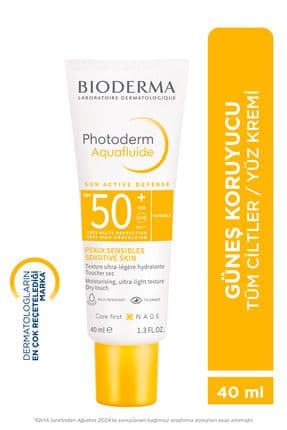 Photoderm Aquafluid SPF50+ Tüm Ciltler için Yüksek Korumalı Yüz Güneş Kremi 40 ml
