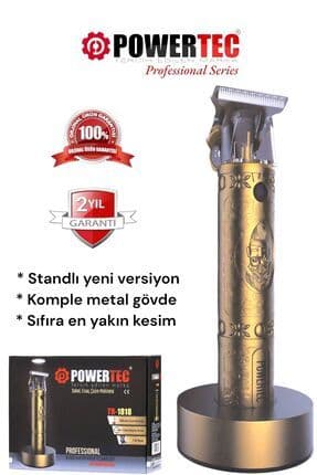 Tr-1818 Şarjlı Tıraş Makinesi Saç-Sakal-Ense-Vücut Lazer Epilasyon Öncesi (Standlı yeni versiyon)