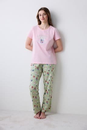 Flower Market Pantolon Çok Renkli Pijama Takımı