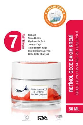 Retinol - Nemlendirici Gece Kremi - Leke, Kırışıklık Karşıtı Anti Wrinkle & Lifting Night Cream