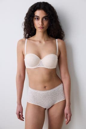 Pop Up Lace Krem Dantel Sütyen