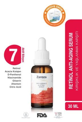 Retinol Serum - Leke, Kırışıklık Karşıtı Anti Wrinkle & Lifting Serum - D-panthenol, Niacinamide