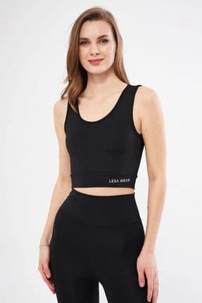Halter Yaka Spor Sütyeni Crop Top