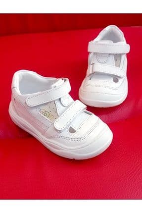 Beyaz İlk Adım Kız Ve Bebek Deri Çocuk Ayakkabı