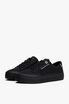 Kadın Th Essential Contrast Trim Sneakers - Siyah
