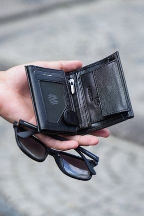 Luna Hakiki Deri Rfid Korumalı Kullanışlı Bozuk Para Hazneli Kibar Erkek Cüzdan
