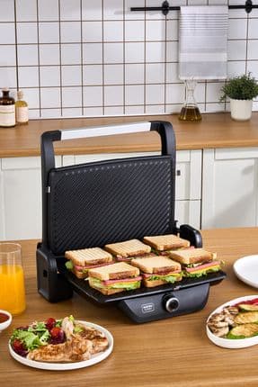 Gastro Classic Izgara ve Tost Makinesi Matte Black 6 Dilim Kapasiteli