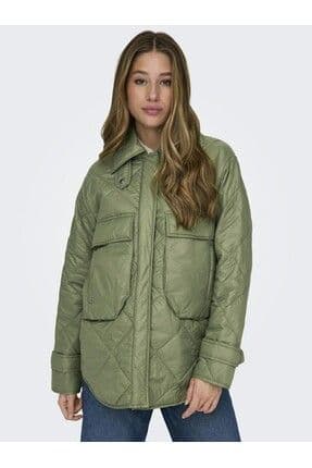 Kadin Yeşil Onlfie Quilted Jacket Otw Ceket 15306713-Oilgreen