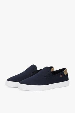 Kadın Th Canvas Slip-On Sneakers - Lacivert