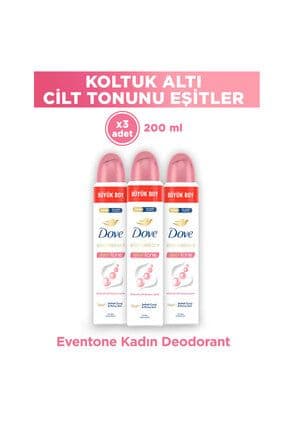 Kadın Sprey Deodorant Advanced Care Eventone 72 Saat Koruma 200 ml X3