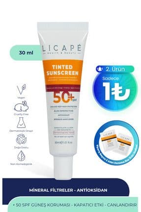 Yüksek Koruma Tinted (KAPATICI) 50 Spf Güneş Kremi