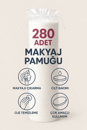 280 Adet Makyaj Temizleme Pamuğu Pedi Pamuk