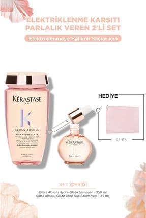 Gloss Absolu Elektriklenme Karşıtı Saç Bakım Seti - Bain & Oil