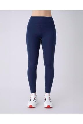 Logo Maia Kadın Mavi Skin Fit Tayt