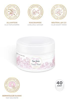 Gül Suyu Ve Niacinamide Içerikli Gözenek Sıkılaştırıcı, Onarıcı Ve Nemlendirici Tonik Ped (40 ADET)