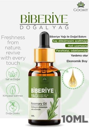 Biberiye Yağı %100 Doğal Bitkisel Uçucu Yağ Rosemary Oil 10ml
