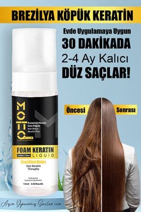 Aşırı Yıpranmış Saçlar Için Düzleştirici Brezilya Fönü Likit Köpük Keratin 175 ml