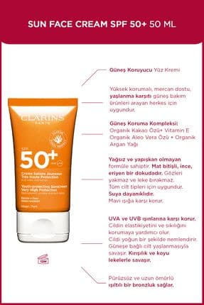 SUN FACE CREAM SPF50+ 50 ML - Yüz İçin Güneş Kremi - Çok Yüksek Koruma SPF50+