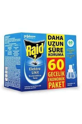 Raid Elekro Likit 2 Yedek, Ekonomik Paket, 60 Gece (sivrisineklere Karşı)