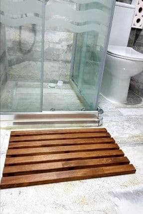 Doğal Ahşap Banyo Paspası El Yapımı Çok Amaçlı Izgaralı Paspas