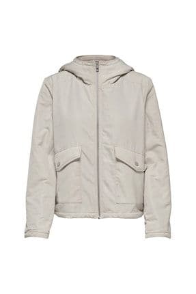 Kadın Mont Ekru 15208777 Onldahlia Rev.