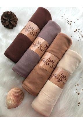 Penye Şal 4'lü Set (ÇİKOLATA - VİZON - KARAMEL - BEJ)
