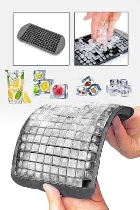 Silikon 160'lı Mini Küp Şekilli Buz Kalıbı