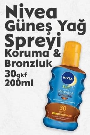 Sun Koruma Ve Bronzluk Güneş Yağı Gkf 30 200 Ml