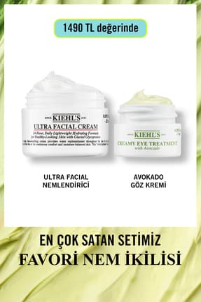 Kiehl's Ultra Facial Cream & Avokadolu Göz Kremi Favori Nem Ikilisi Seti