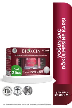 Bioxcin Forte Yoğun Saç Dökülmesine Karşı Bakım Şampuanı 300 Ml - 3 Al 2 Öde